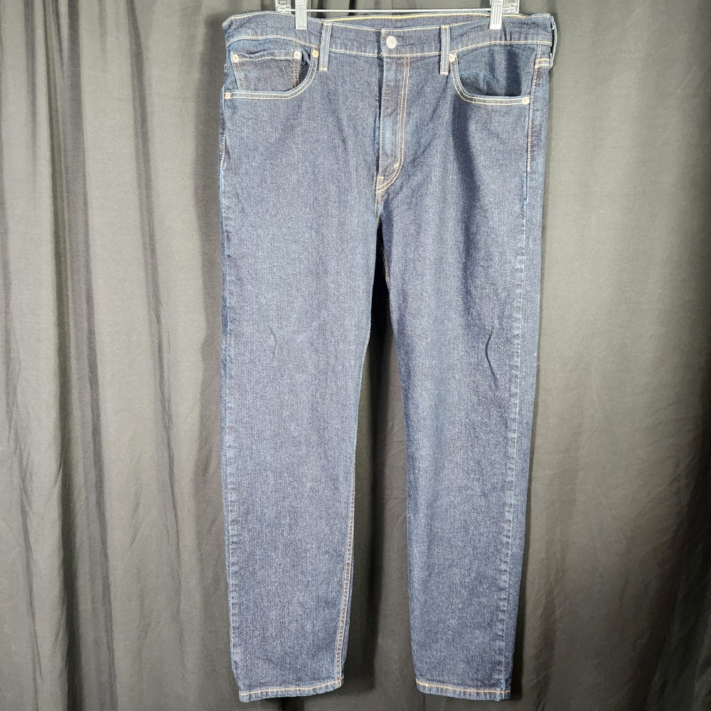 Levi Strauss 502 Regular Taper Dark Wash Denim Jeans Mens W38 L32